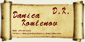 Danica Komlenov vizit kartica